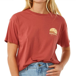 T-Shirt Line Up SS maroon women's